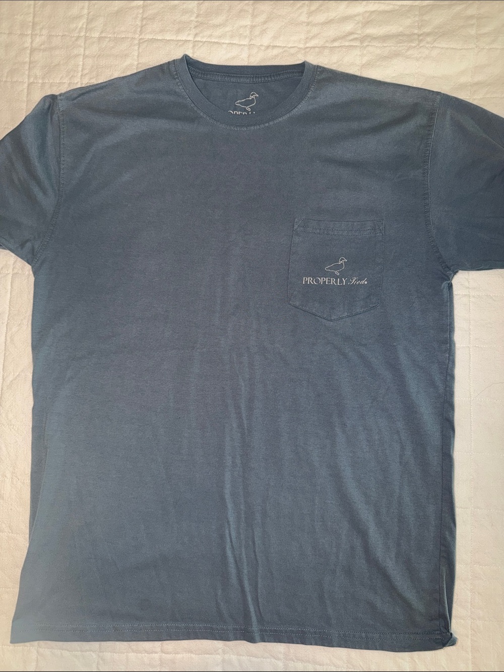 Properly Tied Men's Pocket Tee in Slate Blue